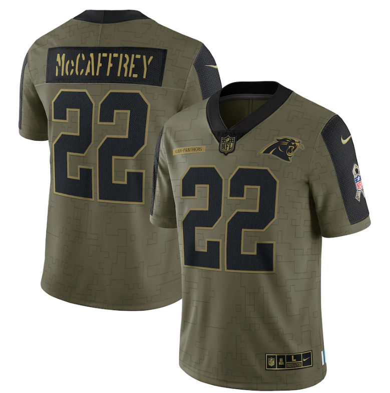 NFL Carolina Panthers Vapor Limited Jersey Salute To Service 2021