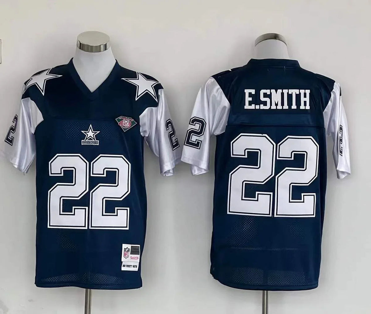 Jersey Dallas Cowboys Mitchell & Ness Throwback Blue