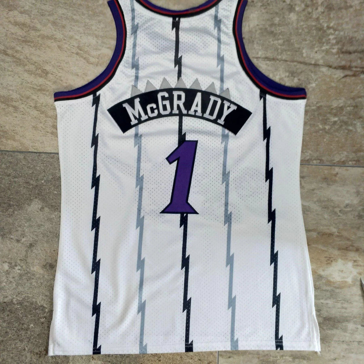 Jersey Authentic Toronto Raptors Mitchell & Ness Hardwood Classics White 1998-99