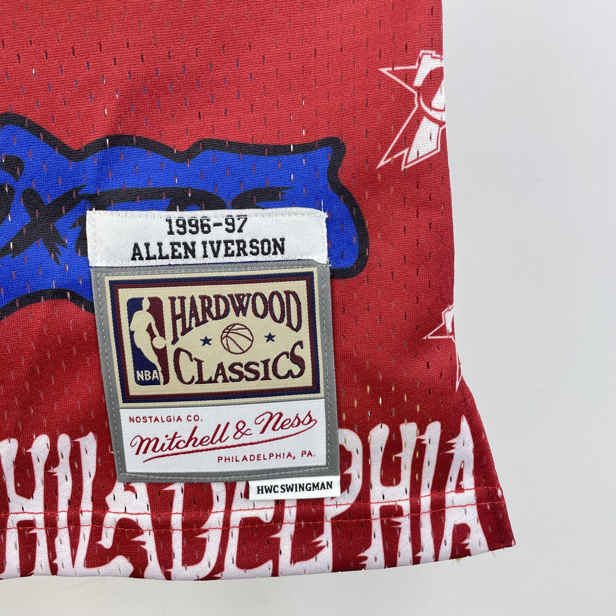 Jersey Swingman Slap Sicker Philadelphia 76ers Mitchell & Ness 1996/97