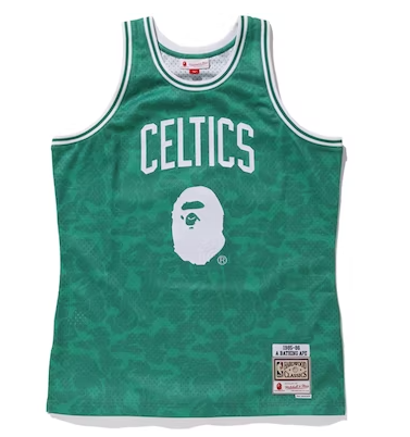 Jersey Swingman BAPE X Boston Celtics Mitchell & Ness Hardwood Classics 1985/86