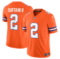 Jersey NFL Denver Broncos Vapor F.U.S.E. Limited Orange Mile High Collection 1977 Throwback