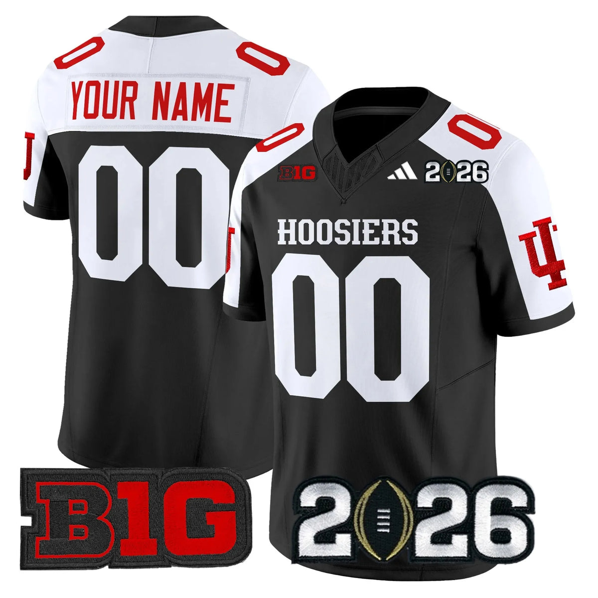 NCAA Indiana Hoosiers 2026 CFP Final Jersey Black/White