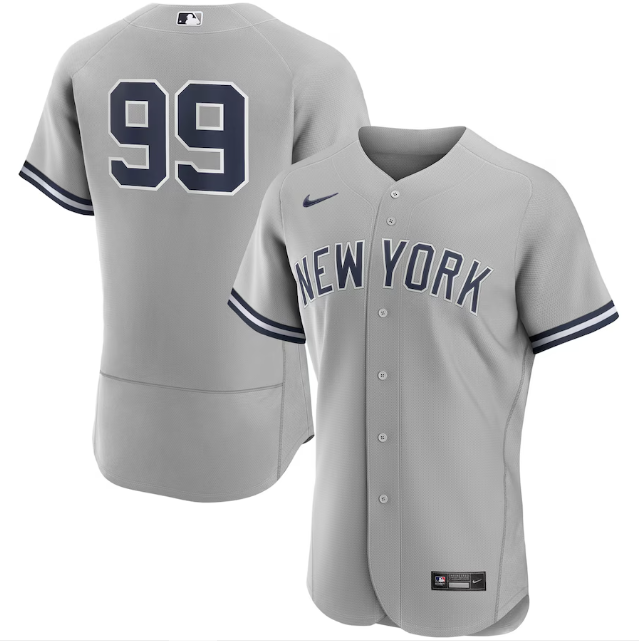 MLB New York Yankees Jersey Gray Authentic