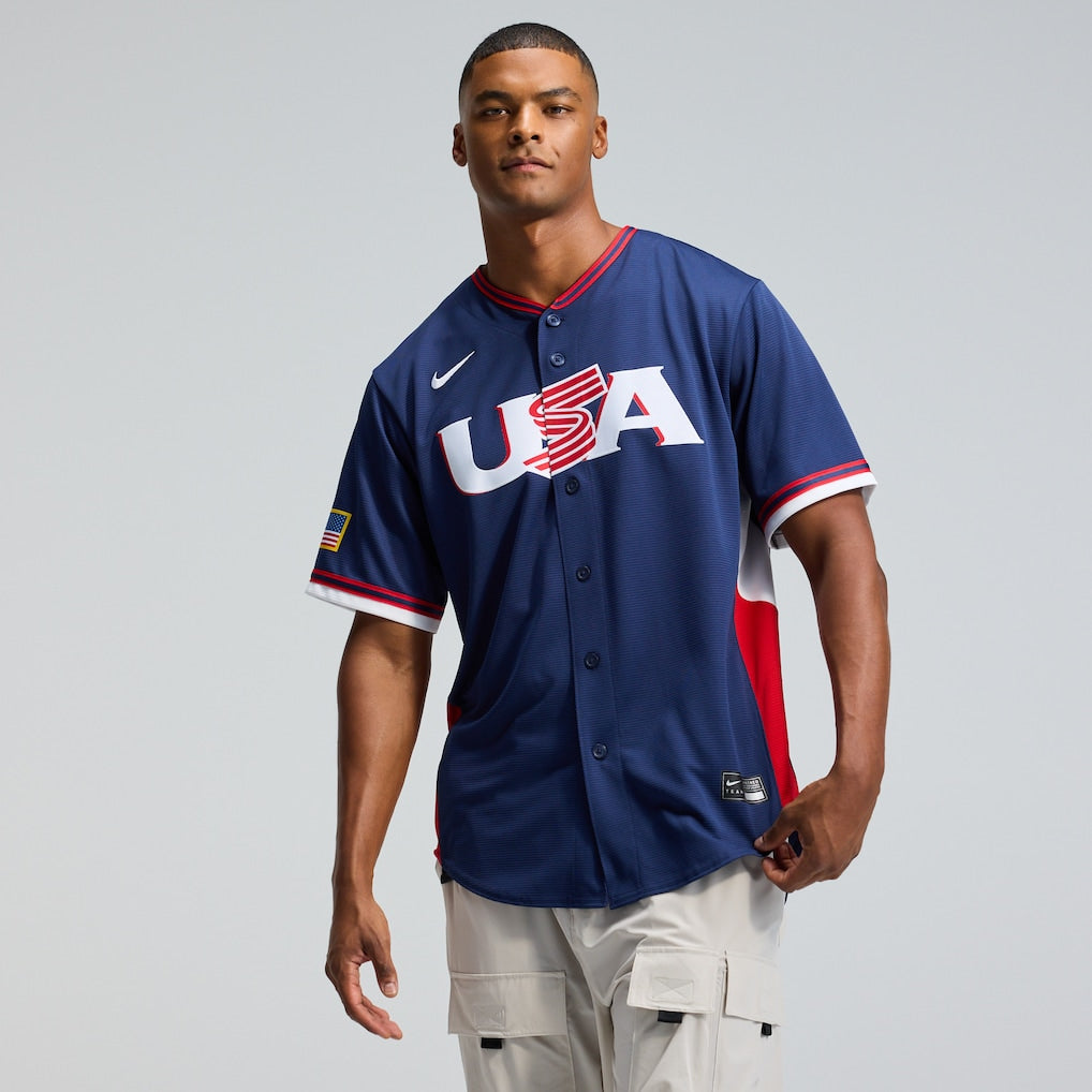 Jersey Beisebol USA WBC 2026 Blue