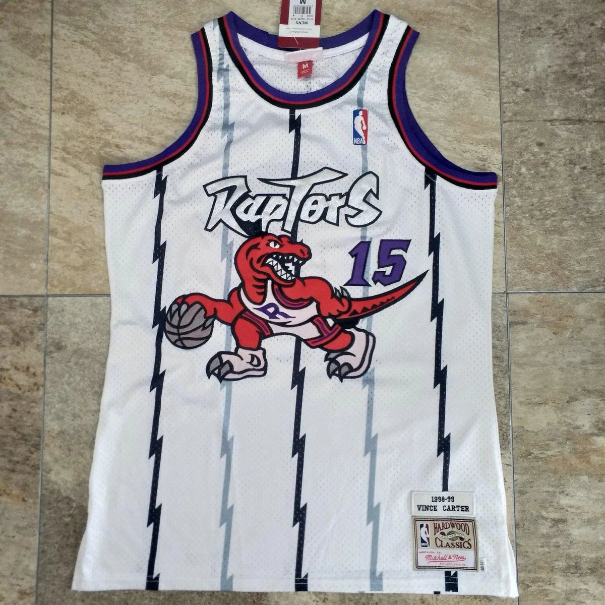 Jersey Authentic Toronto Raptors Mitchell & Ness Hardwood Classics White 1998-99