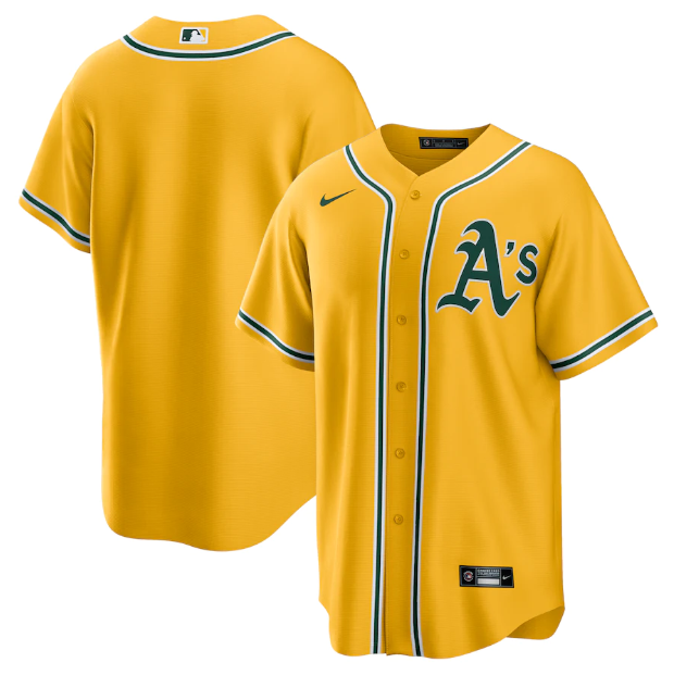MLB Oakland Athletics Jersey Yellow Fan