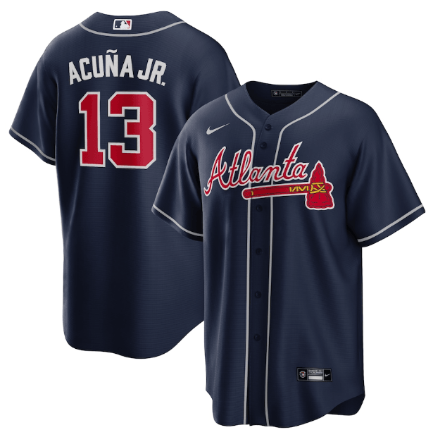 Jersey Atlanta Braves Blue Fan