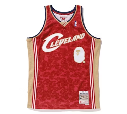 Jersey Swingman BAPE X Cleveland Cavaliers Mitchell & Ness Hardwood Classics 2003/04