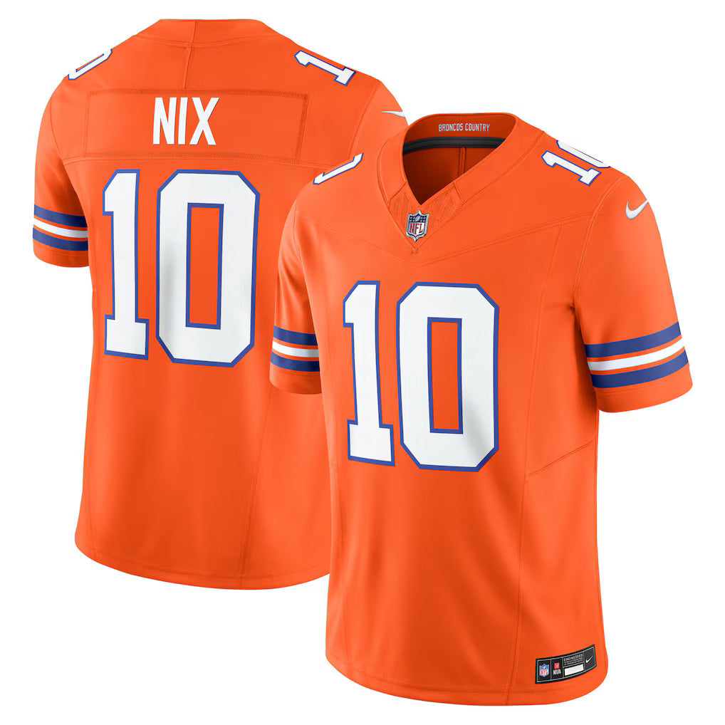 Jersey NFL Denver Broncos Vapor F.U.S.E. Limited Orange Mile High Collection 1977 Throwback
