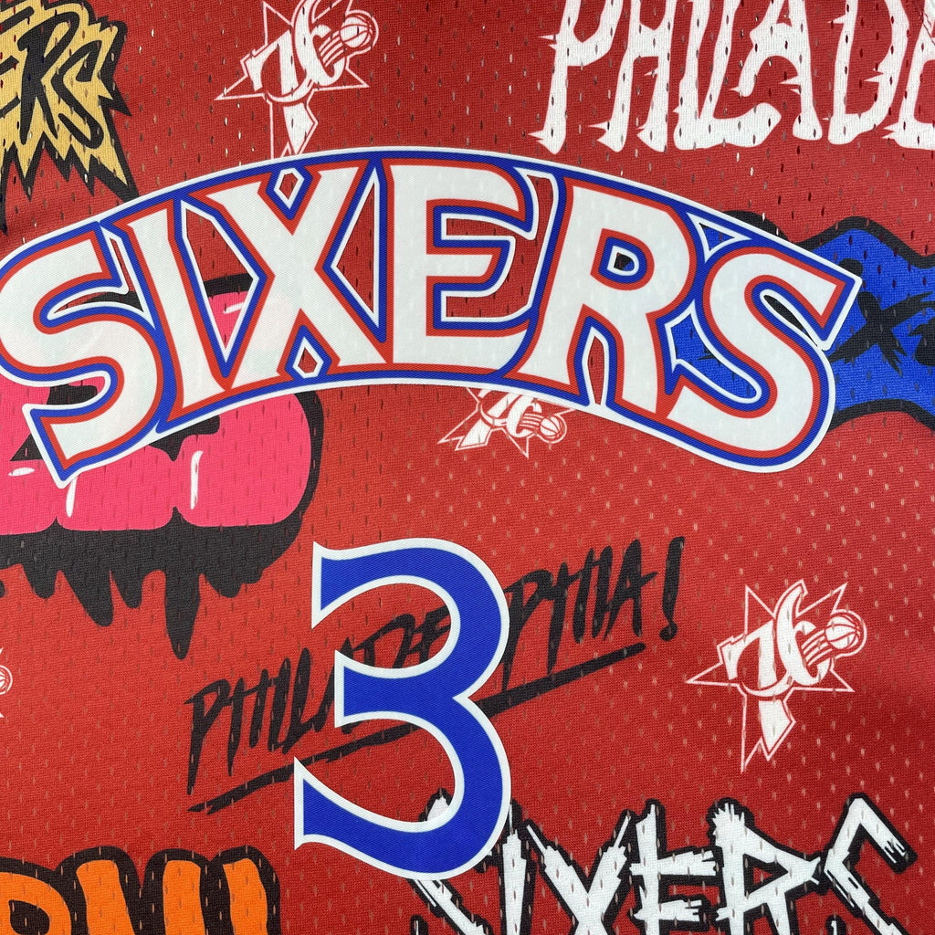 Jersey Swingman Slap Sicker Philadelphia 76ers Mitchell & Ness 1996/97