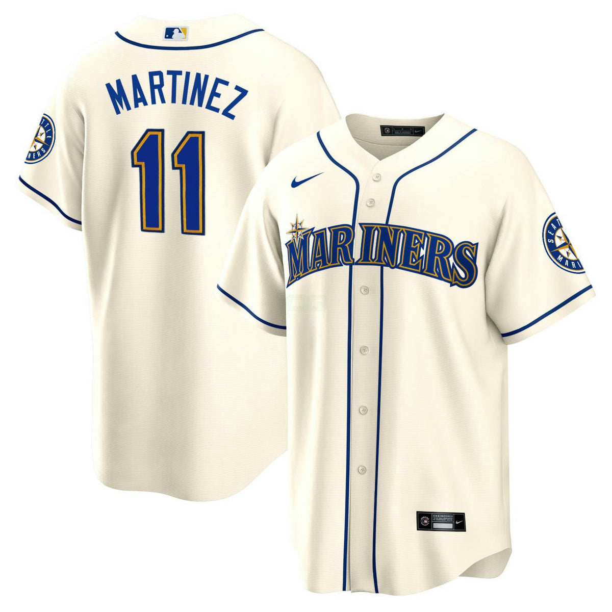 MLB Seattle Mariners 11 Creme Jersey - Creme