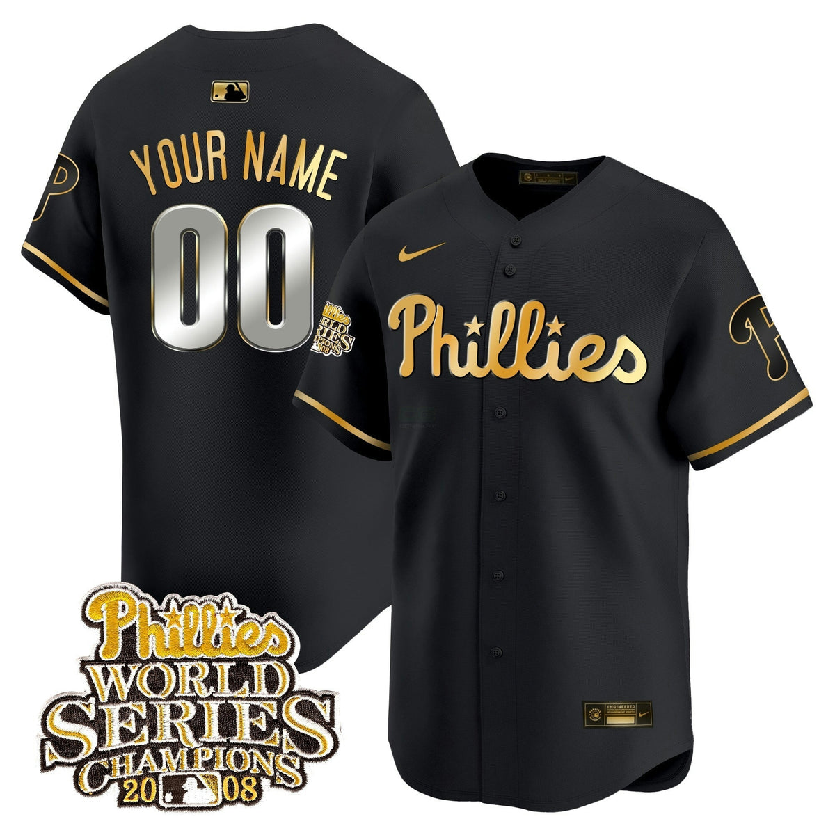 MLB 2008 World Series Champions Patch Vapor Premier Limited Jersey