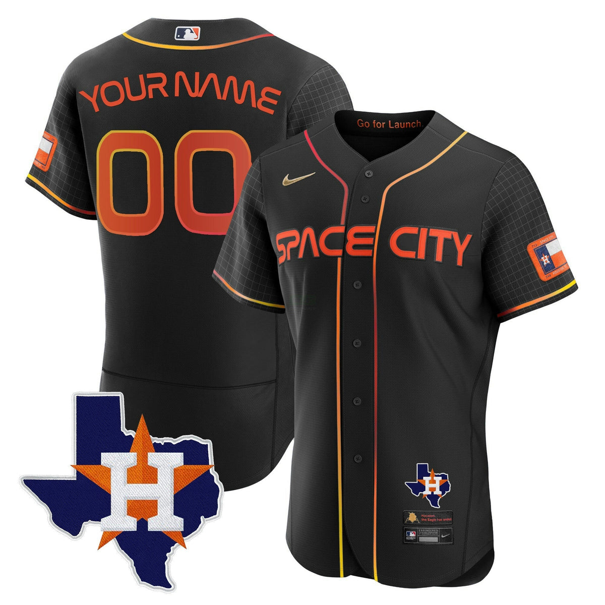MLB 2024 Space City Flex Base Jersey – Texas Patch