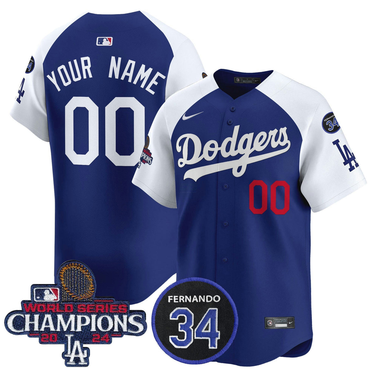 MLB 2024 World Series Champions Patch Vapor Premier Limited Jersey V2