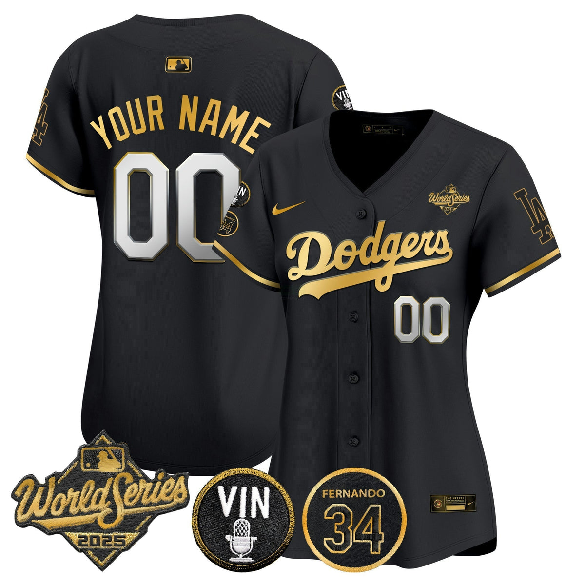 MLB 2025 World Series Vapor Premier Limited Jersey – Vin Scully & Fernando Patch