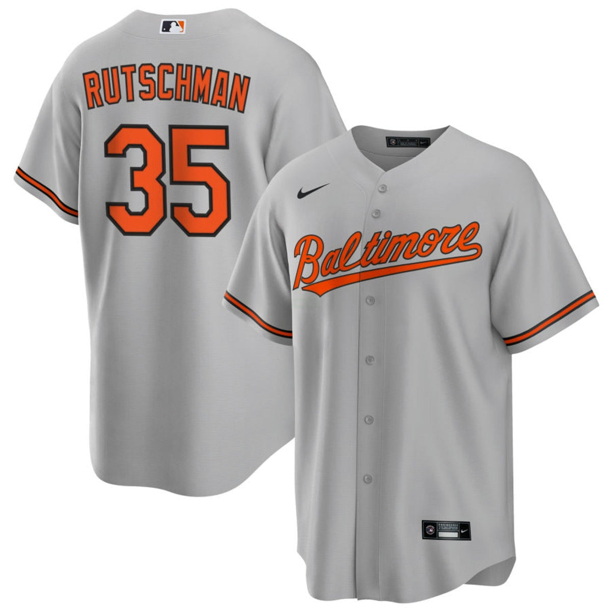 MLB Adley Rutschman Baltimore Gray Jersey - Cool Base