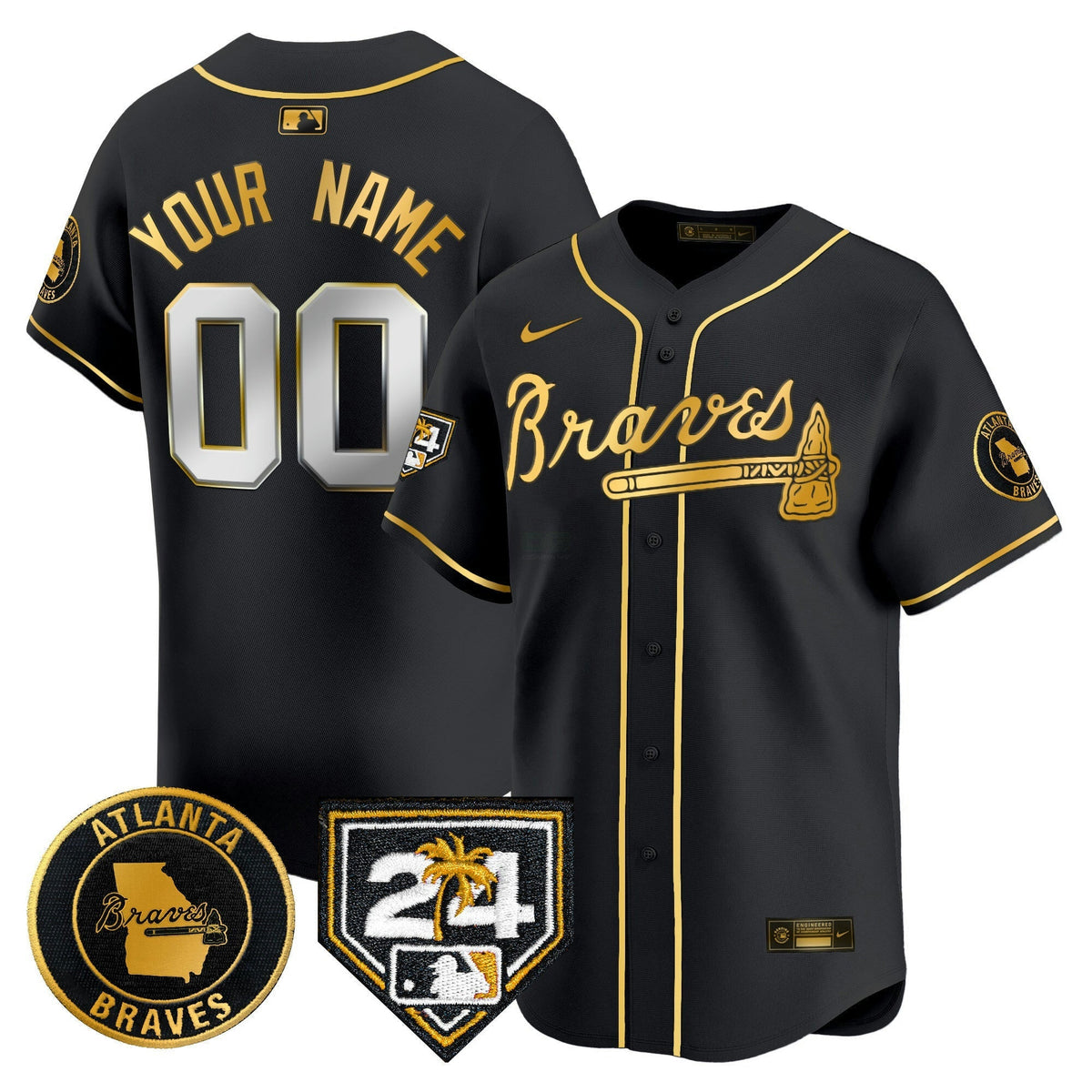 MLB Atlanta 2024 Spring Training Patch Vapor Premier Limited Jersey