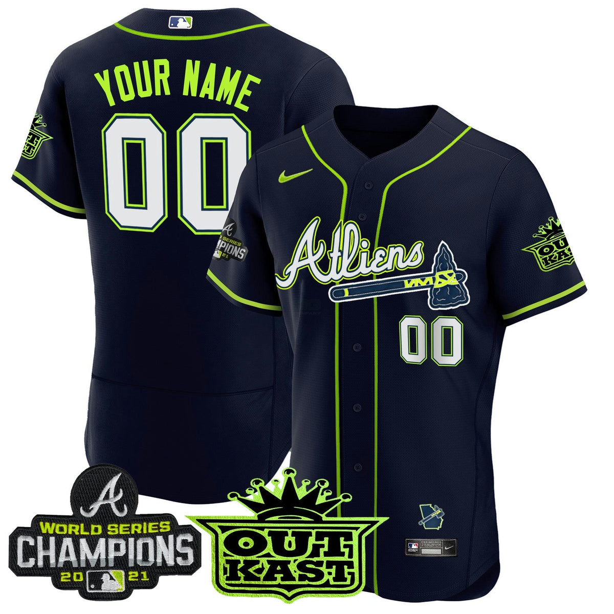 MLB Atlanta Atliens Champions Flex Base Jersey