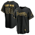 MLB Atlanta Black Gold & White Gold Jersey