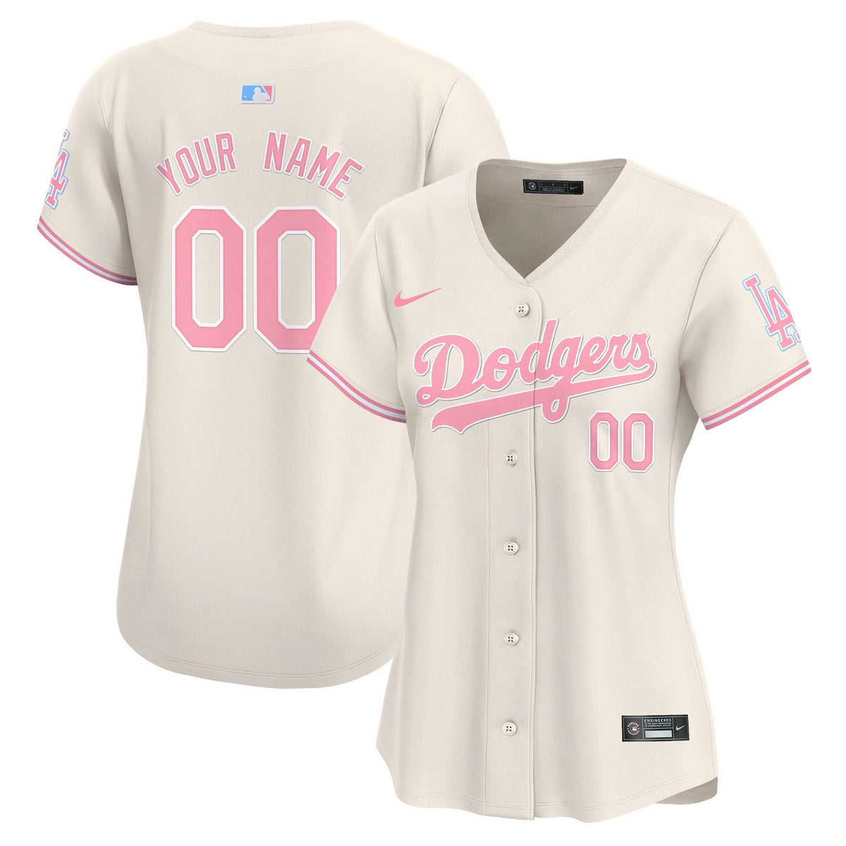 MLB Los Angeles Dodgers Bubblegum Pink Vapor Premier Limited Jersey