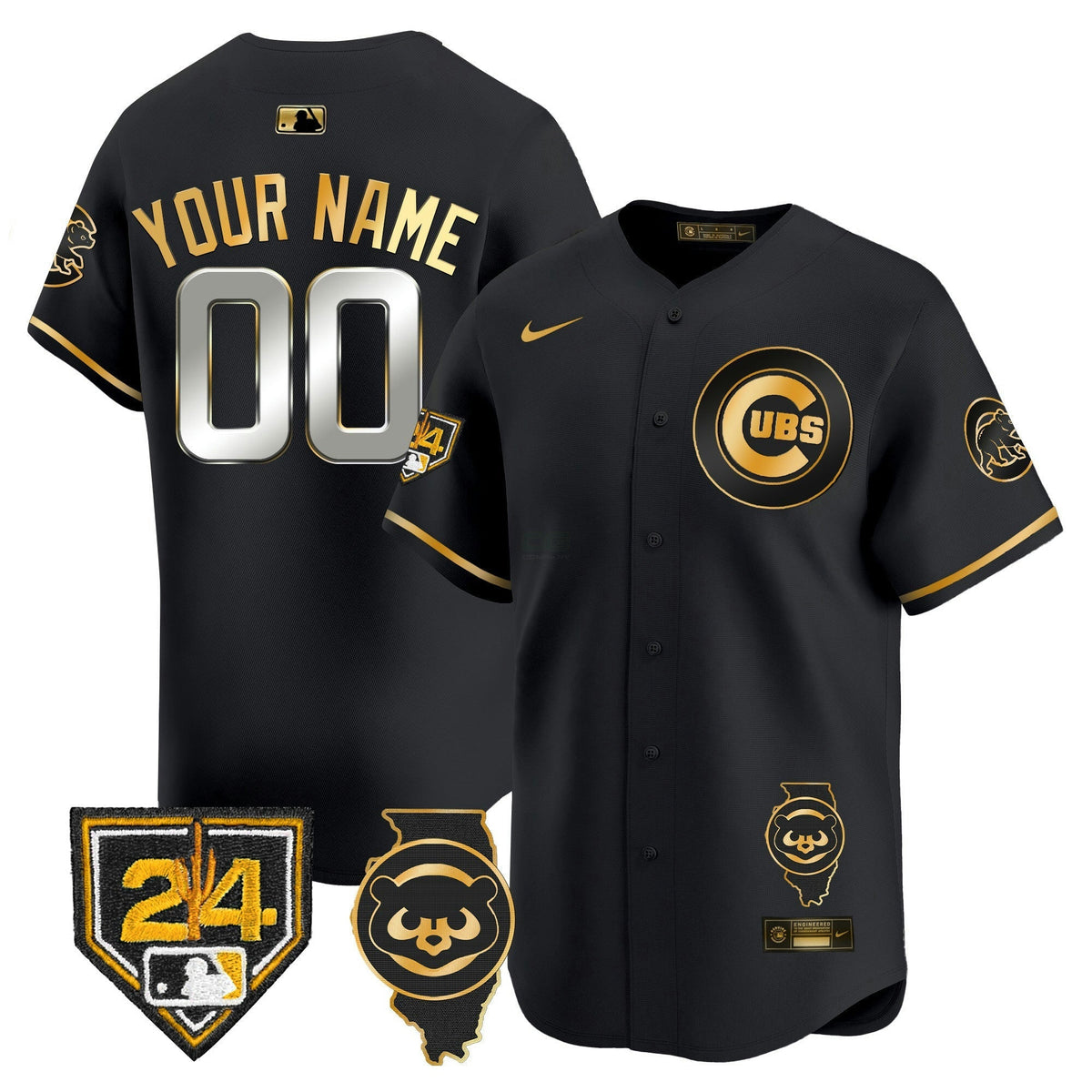MLB Chicago Spring Training & Illinois Patch Vapor Premier Limited Jersey