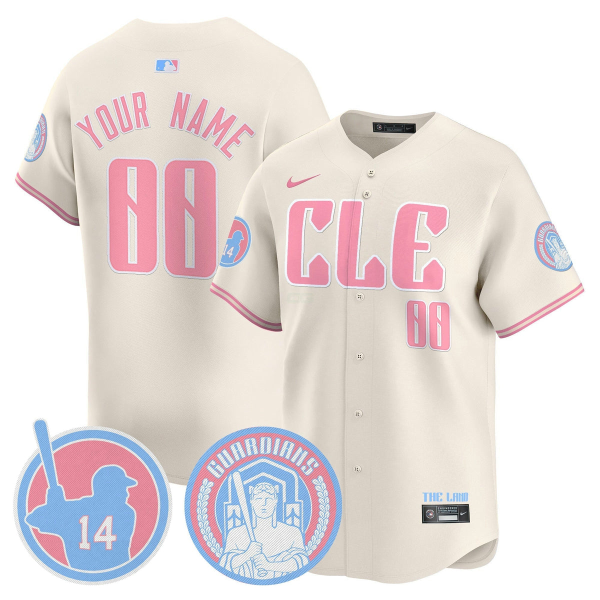 MLB Cleveland Bubblegum Pink Vapor Premier Limited Jersey
