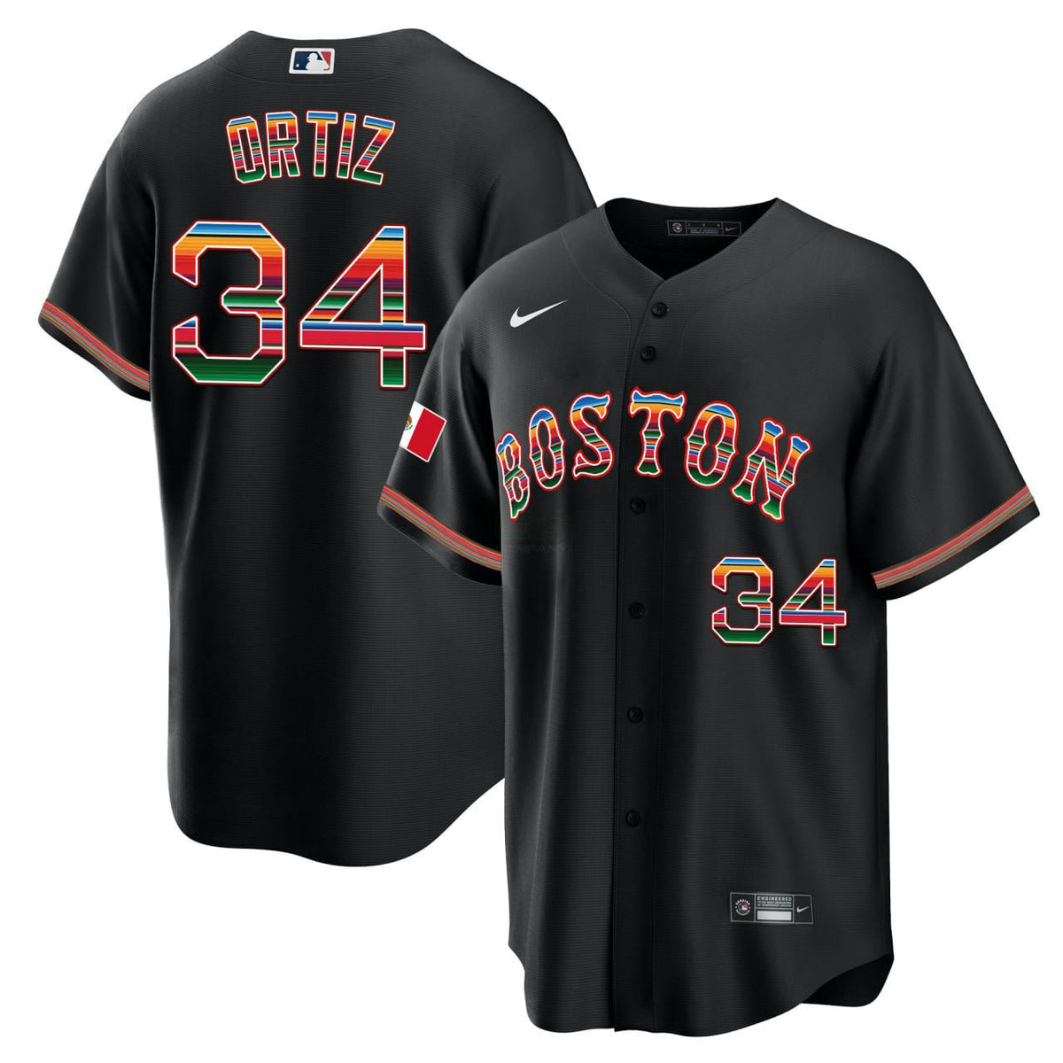 MLB David Ortiz Boston Mexico Hispanic Jersey - Cool