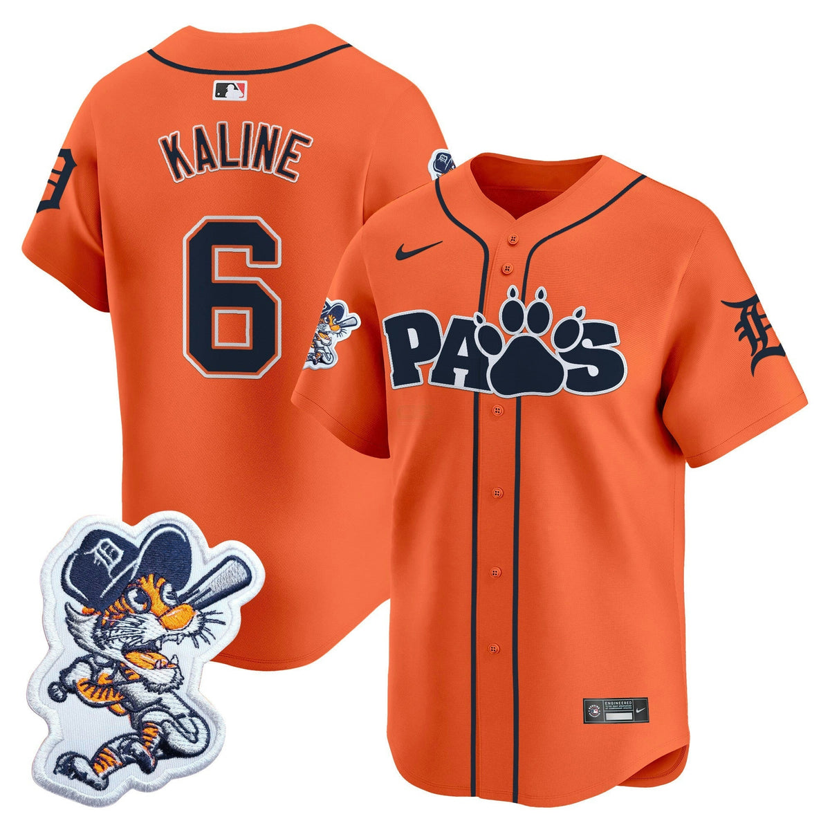 MLB Detroit Paws Patch Vapor Premier Limited Jersey V2