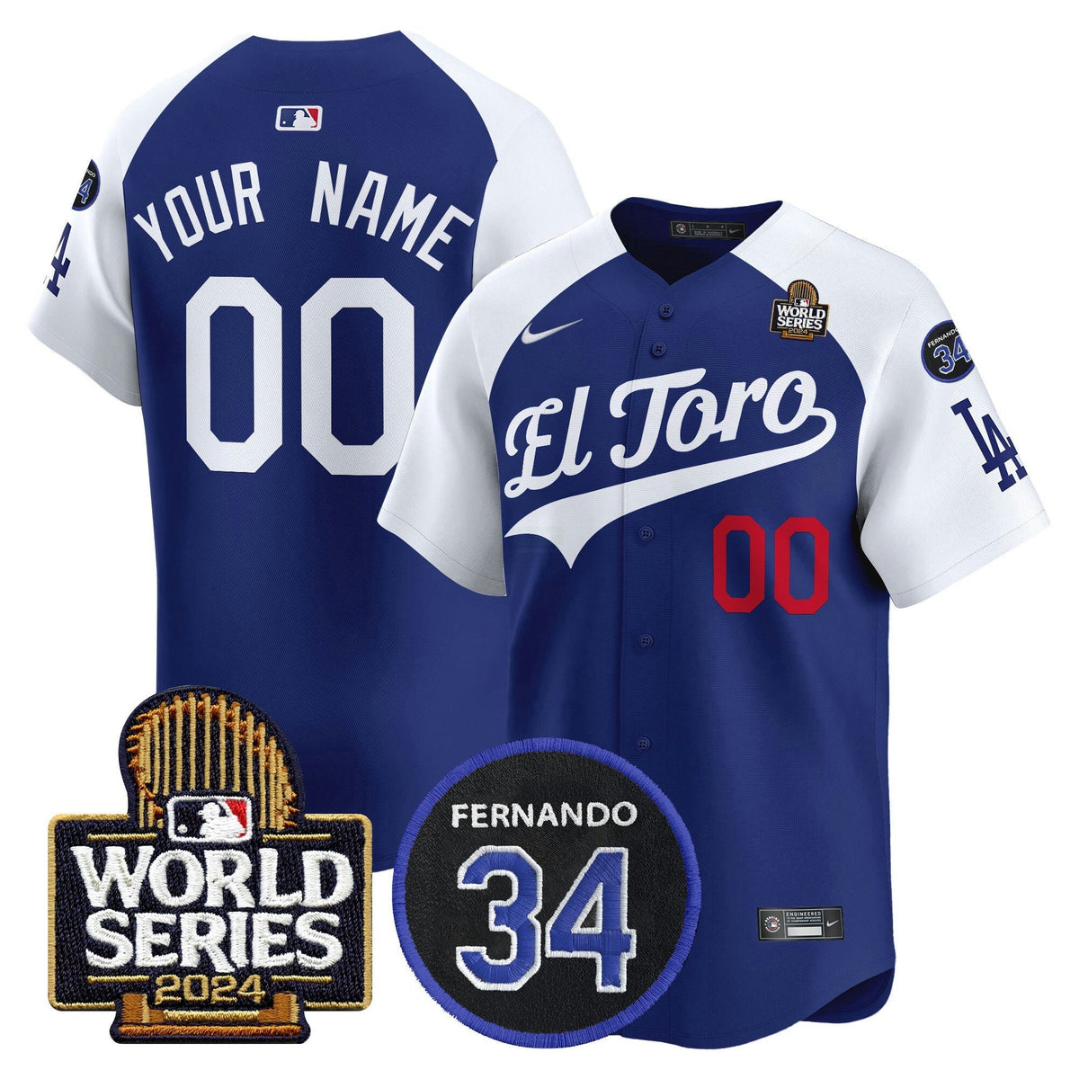 MLB El Toro 2024 World Series Patch Vapor Premier Limited Jersey