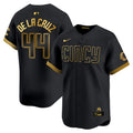 MLB Elly De La Cruz Cincinnati 2023 City Connect Black Gold Jersey - Elly De La Cruz