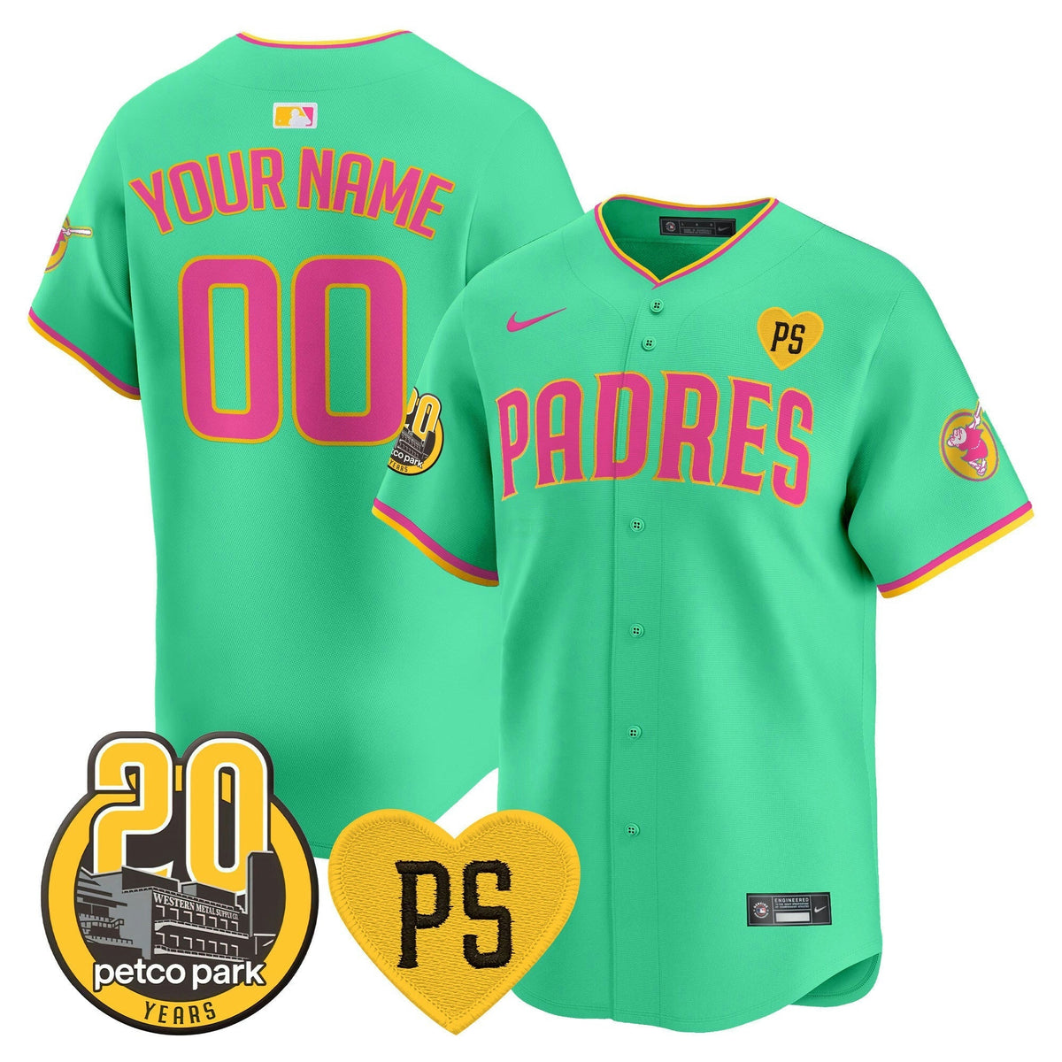 MLB “For Peter” & Petco Park 20th Patch Vapor Premier Limited Jersey V2