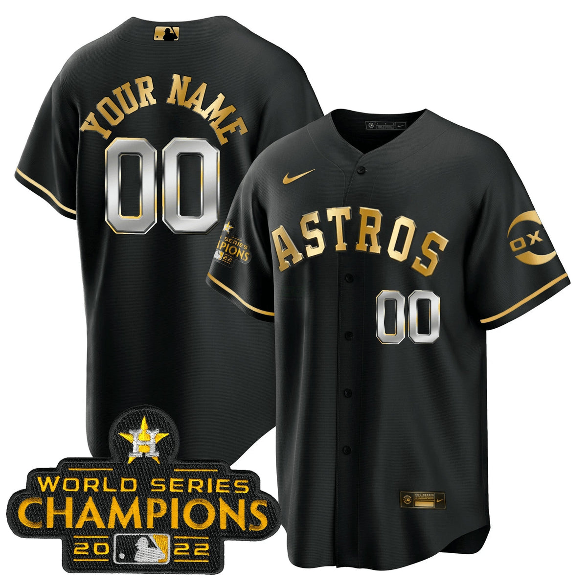 MLB Houston 2022 Champions Gold Rush Jersey