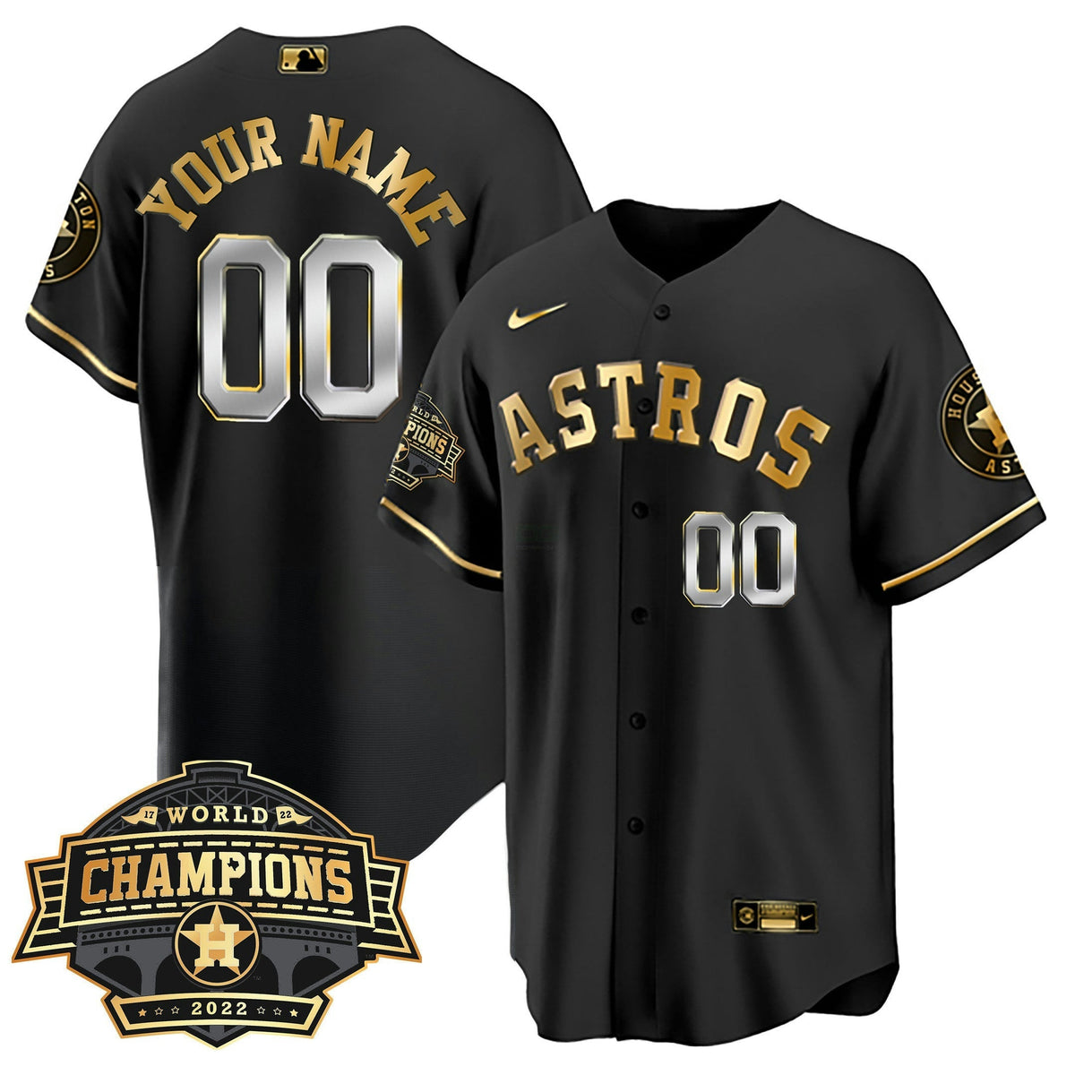 MLB Houston 2022 Champions Limited Custom Name And Number Jersey