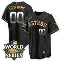 MLB Houston 2022 World Series Black Gold Custom Name And Number Jersey