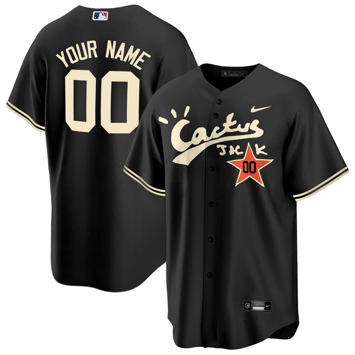 MLB Houston Cactus Jack Cool Base Jersey V2 – Stitched
