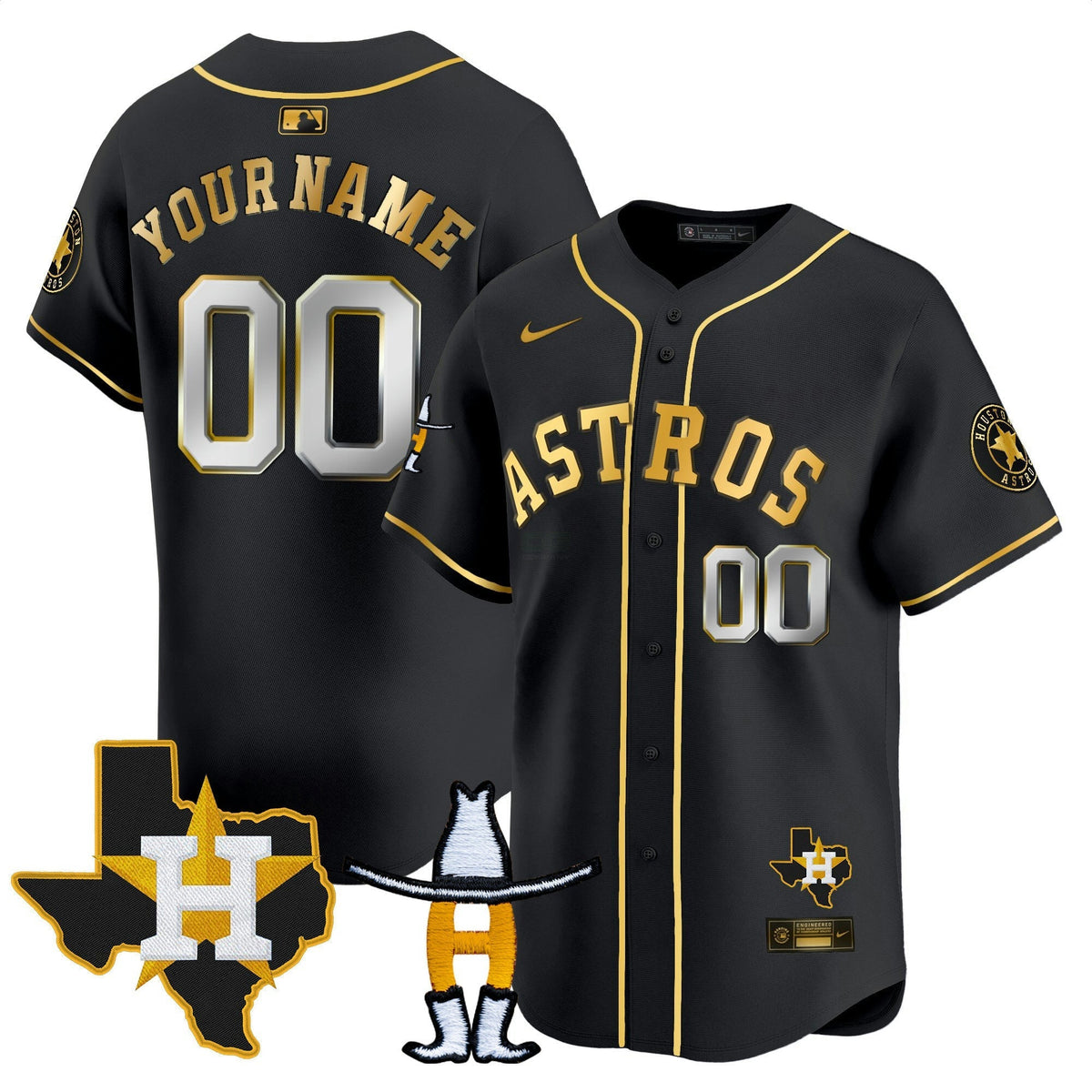 MLB Houston Houston Rodeo Patch Vapor Premier Limited Jersey V2