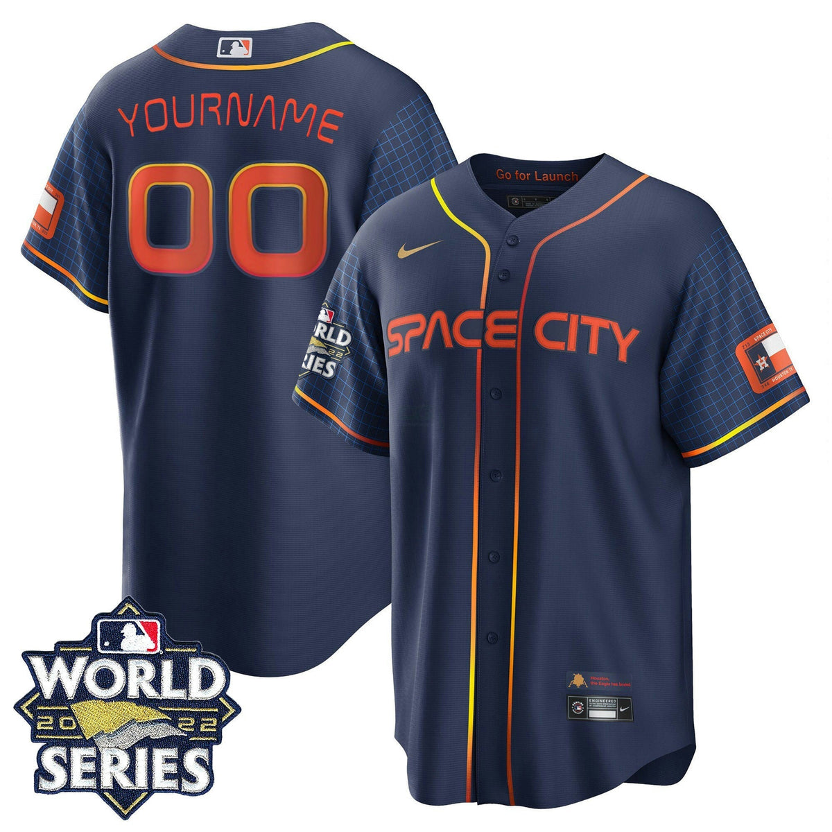 MLB Houston Space City Custom Name and Number Jersey