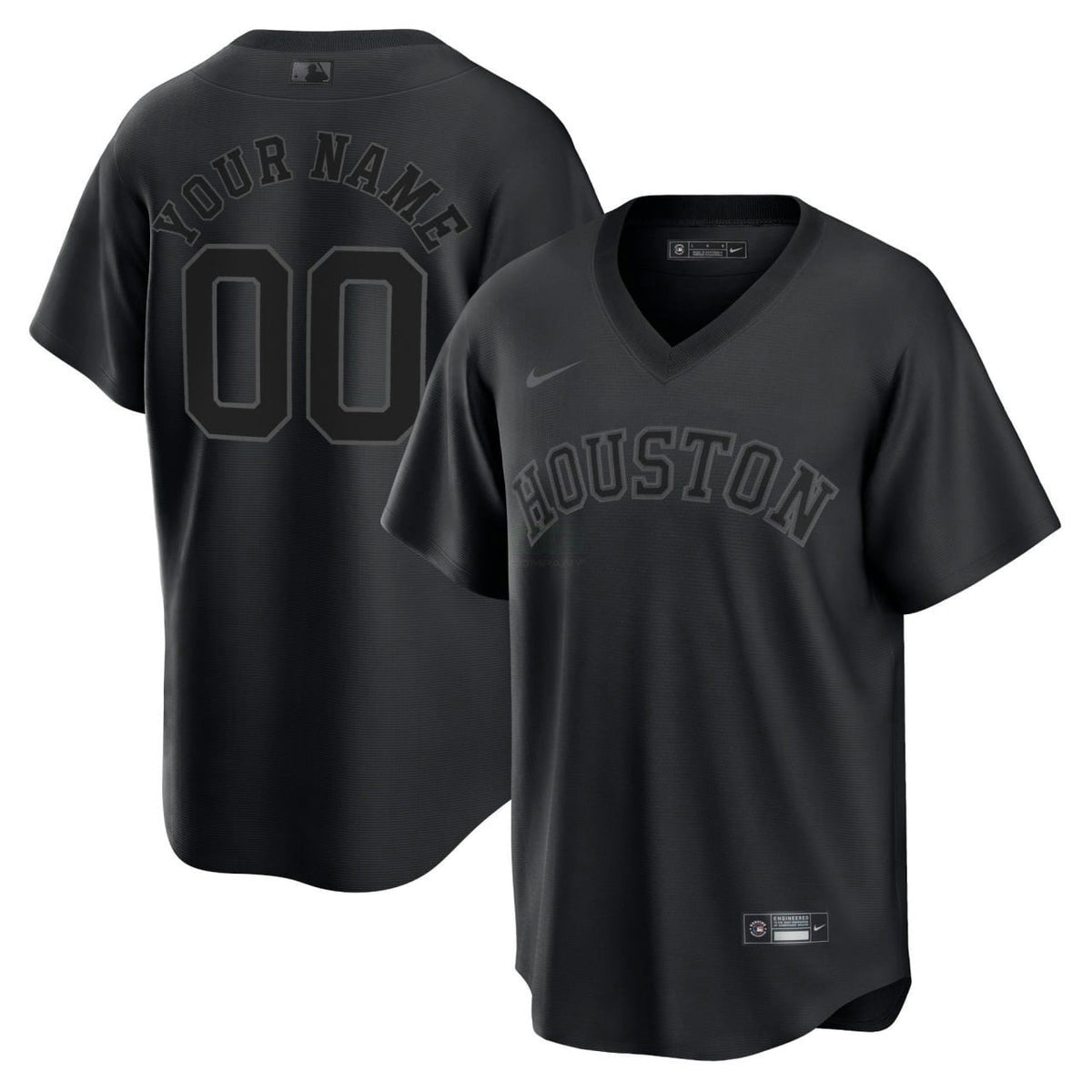 MLB Houston Triple Black Limited Vapor Jersey - Custom
