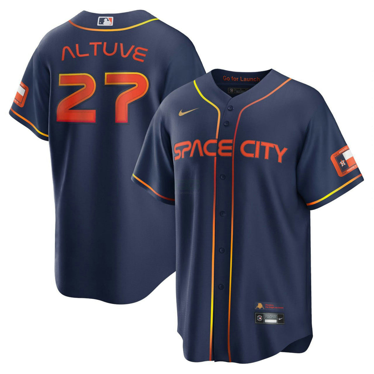 MLB Jose Altuve Houston Navy Jersey - Navy Blue