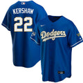 MLB Los Angeles 2020 Championship Gold Trim Cool Base Navy Blue Jersey
