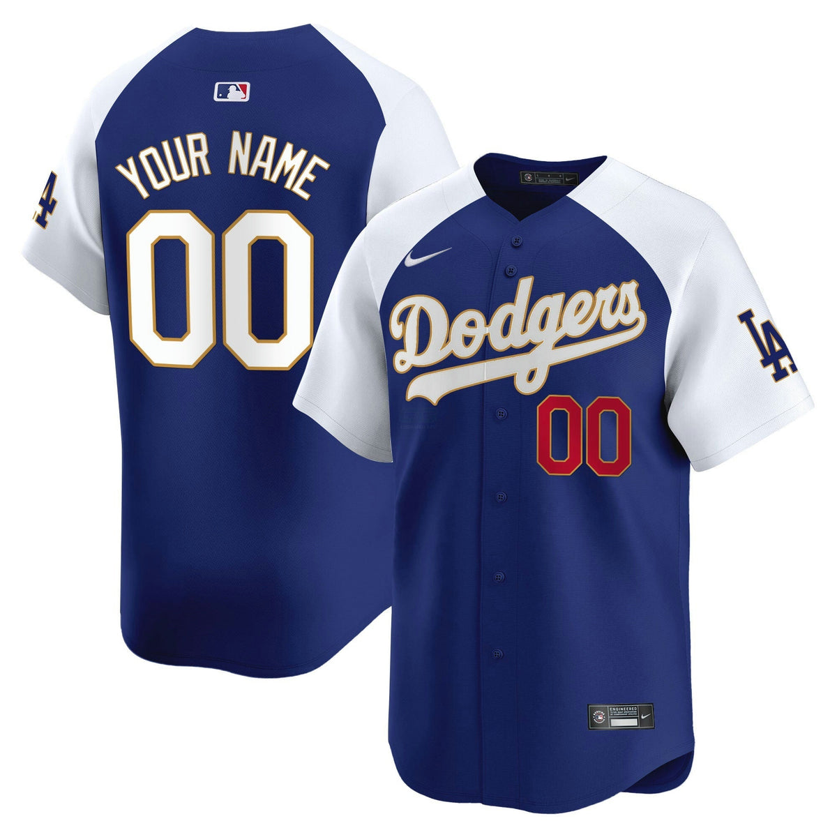 MLB Los Angeles Gold Trim Vapor Premier Limited Jersey