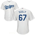 MLB Los Angeles Sportscaster #67 Vin Scully Retired White Home Stitched Cool Base Jersey