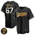 MLB Los Angeles Vin Scully Patch Gold Trim Jersey