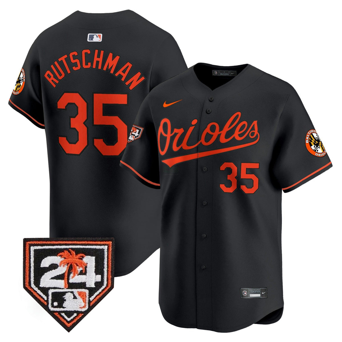 MLB Baltimore Orioles Men’s 2024 Spring Training Patch Vapor Premier Limited Jersey