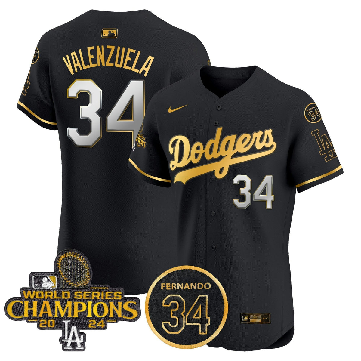 MLB Men’s 2024 World Series Champions Gold Trim Vapor Premier Elite Jersey V2