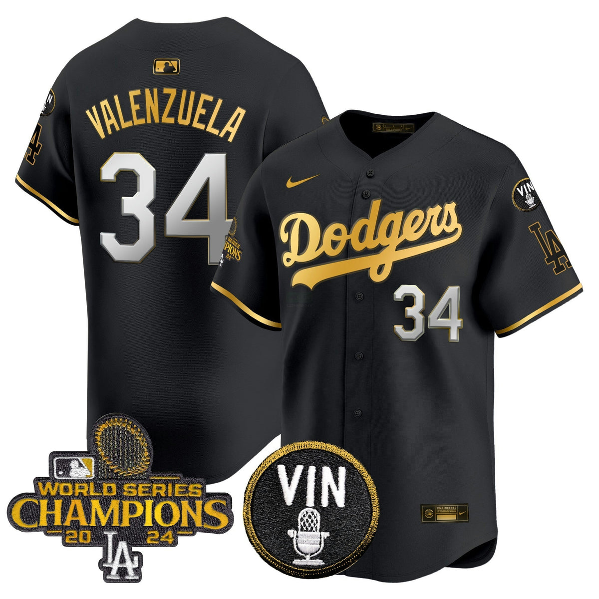 MLB Men’s 2024 World Series Champions Gold Trim Vapor Premier Limited Jersey V3