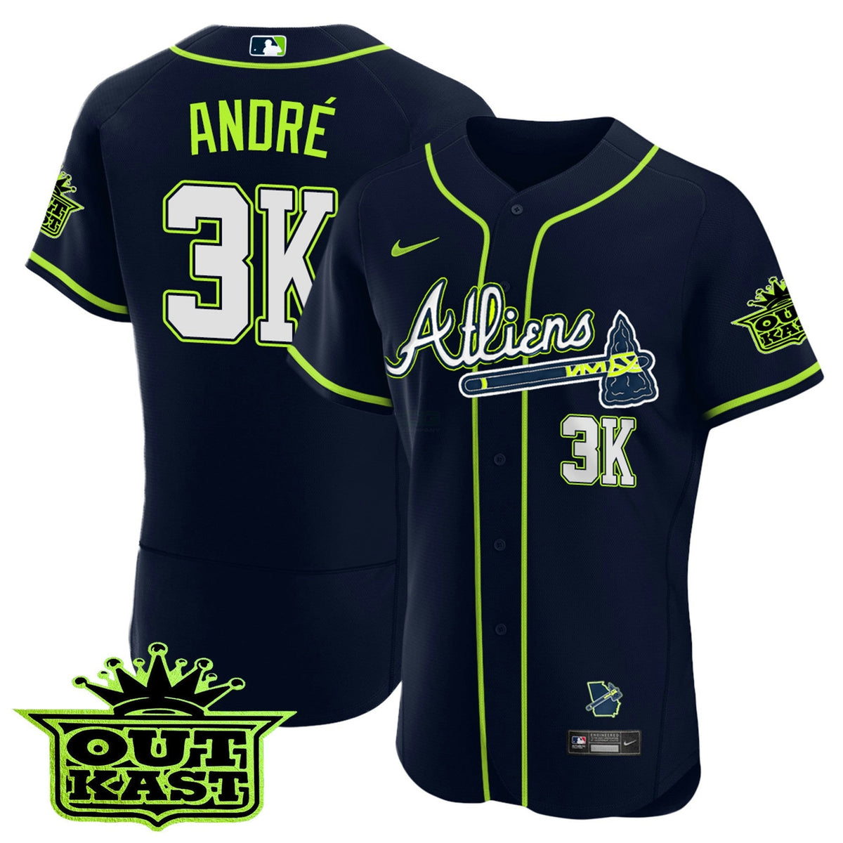 MLB Men’s Atlanta Atliens Flex Base Jersey V2