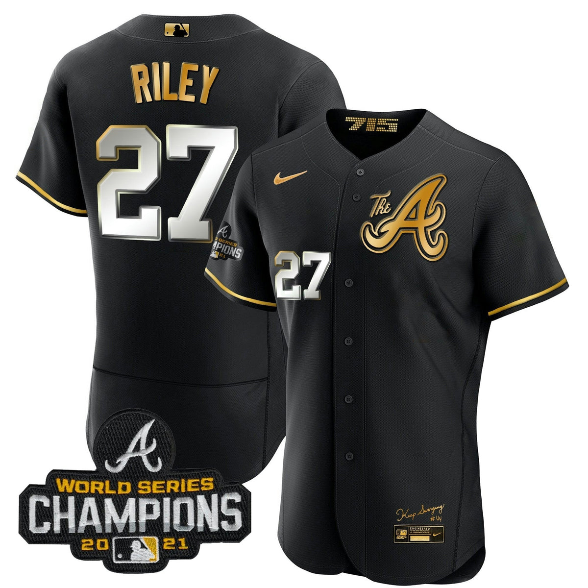 MLB Men’s Atlanta Champions City Connect Gold Flex Base Jersey