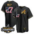 MLB Men’s Atlanta The A Gold Flag Cool Base Jersey